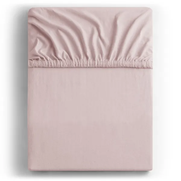 Bavlnené jersey prestieradlo s gumou DecoKing Amber orgovánové, veľkosť 80-90x200+30