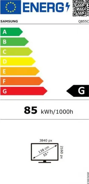SAMSUNG SMART Signage LED QB55C 55" LH55QBCEBGCXEN