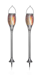 Weltbild LED Pochodeň Flame stříbrná, 2 ks