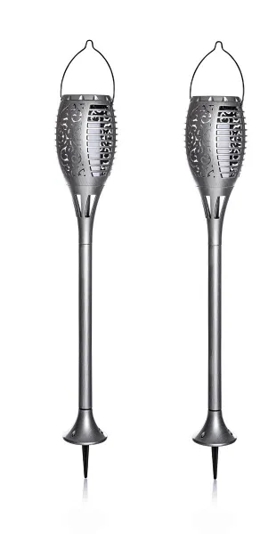 Weltbild LED Pochodeň Flame stříbrná, 2 ks