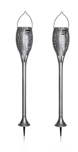 Weltbild LED Pochodeň Flame stříbrná, 2 ks