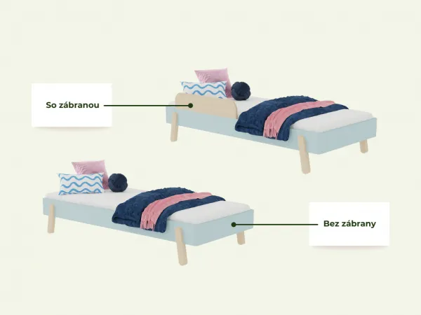 Benlemi Jednolôžková posteľ NOVA 90x200 cm Zvoľte farbu: Tehlová, Zvoľte zábranu: Bez zábrany, Zvoľte nohy: Šikmé nohy
