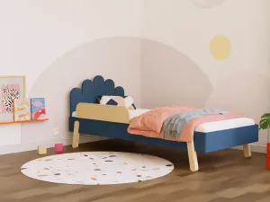 Benlemi Jednolôžková posteľ NOVA s oblúkovým čelom 90x200 cm Zvoľte farbu: Biela, Zvoľte zábranu: So zábranou, Zvoľte nohy: Šikmé nohy