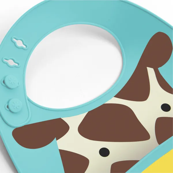 SKIP HOP - Zoo Podbradník silikónový Žirafa 6 m+