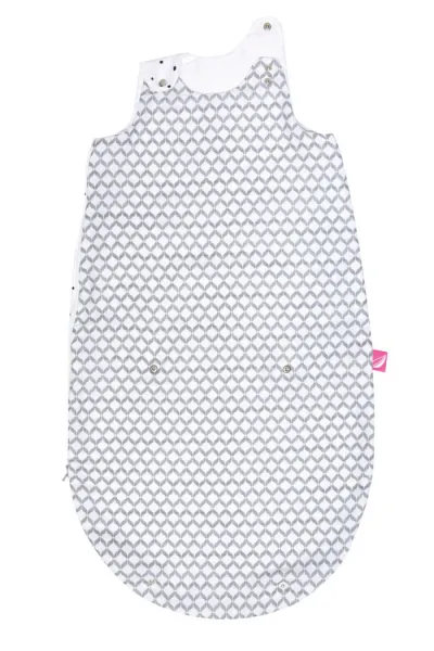 MOTHERHOOD Vak na spanie mušelínový 2v1 Zip a Round Grey Classics 3-18 m 0,5 tog