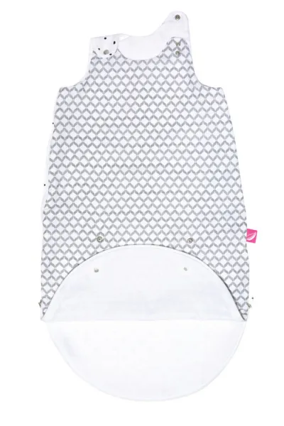 MOTHERHOOD Vak na spanie mušelínový 2v1 Zip a Round Grey Classics 3-18 m 0,5 tog