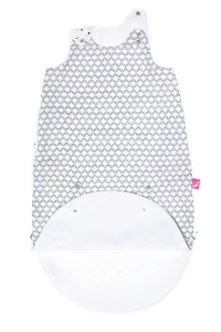 MOTHERHOOD Vak na spanie mušelínový 2v1 Zip a Round Grey Classics 3-18 m 0,5 tog