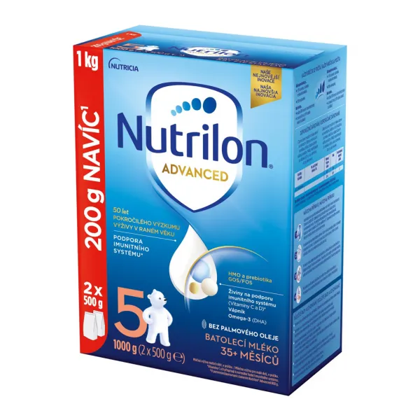 Nutrilon 5 Advanced DUO balenie 1 kg,NUTRILON 5 Advanced batoľacie mlieko 1 kg, 35+
