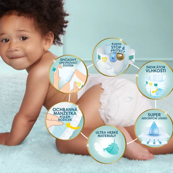 Pampers Premium Care 4 MAXI 9-14 kg 104 ks,PAMPERS Premium Care Plienky jednorazové 4 (9-14 kg) 104 ks - MEGA PACK