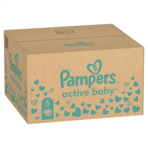Pampers Active Baby 5 Junior 11-16 kg 150 ks,PAMPERS Active Baby Plienky jednorazové 5 (11-16 kg) 150 ks - MESAČNÁ ZÁSOBA