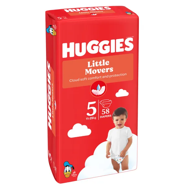 HUGGIES® Plienky jednorazové Little Movers 5 (11-25 ks) 58 ks