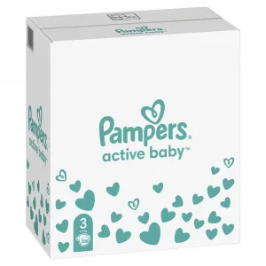 Pampers Active Baby 3 MIDI 6-10 kg 208 ks,PAMPERS Active Baby Plienky jednorazové 3 (6-10 kg) 208 ks - MESAČNÁ ZÁSOBA