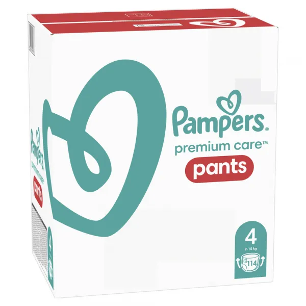 PAMPERS Premium Care 4 9-15 kg 114 ks,PAMPERS Premium Care Nohavičky plienkové veľ. 4 (9-15 kg) 114 ks