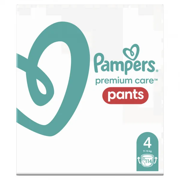 PAMPERS Premium Care 4 9-15 kg 114 ks,PAMPERS Premium Care Nohavičky plienkové veľ. 4 (9-15 kg) 114 ks