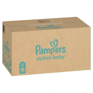 PAMPERS Active Baby 6 13-18 kg Extra Large 128 ks,PAMPERS Active Baby Plienky jednorazové 6 (13-18 kg) 128 ks - MESAČNÁ ZÁSOBA