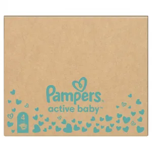 Pampers Active Baby 4 9-14 kg 180 ks,PAMPERS Active Baby Plienky jednorazové 4 (9-14 kg) 180 ks - MESAČNÁ ZÁSOBA