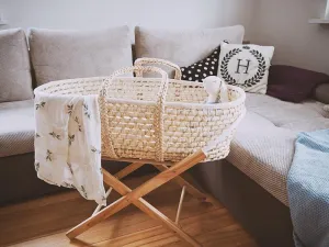 Ahojbaby Stojan na Mojžišov košík pre bábätká Smart Natural bez laku