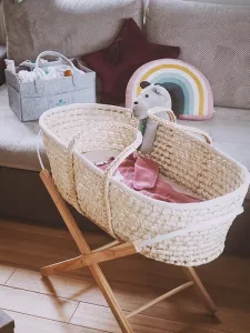 Ahojbaby Stojan na Mojžišov košík pre bábätká Smart Natural bez laku
