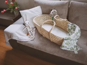 Ahojbaby Stojan na Mojžišov košík pre bábätká Smart Natural bez laku