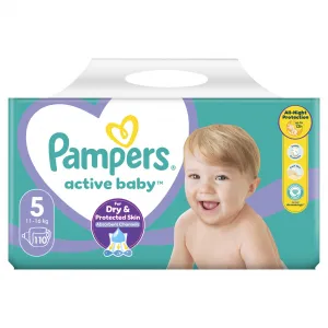 PAMPERS Active Baby Plienky jednorazové 5 (11-16 kg) 110 ks