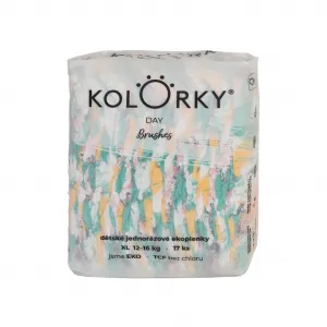 KOLORKY DAY štetce XL 12-16 kg 17 ks,KOLORKY DAY Plienky jednorazové eko, štetec XL (12-16 kg) 17 ks