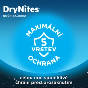 HUGGIES® DryNites Nohavičky plienkové jednorazové pre chlapca 4-7 rokov (17-30 kg) 10 ks