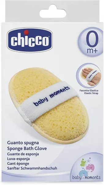 Chicco Špongia rukavica na kúpanie Baby Moments,CHICCO Špongia/rukavica na kúpanie