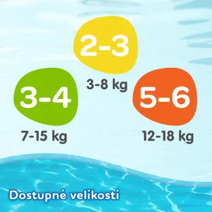 Huggies Little Swimmers 2-3 3-8 kg 12 ks,HUGGIES® Little Swimmers Plienky do vody jednorazové 2-3 (3-8 kg) 12 ks