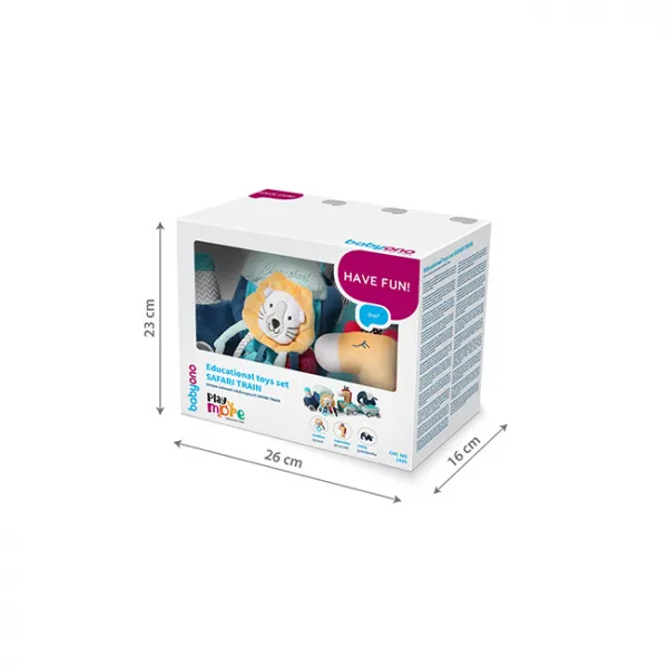 BABYONO - Hračka edukatívna Safari vlak 0m+