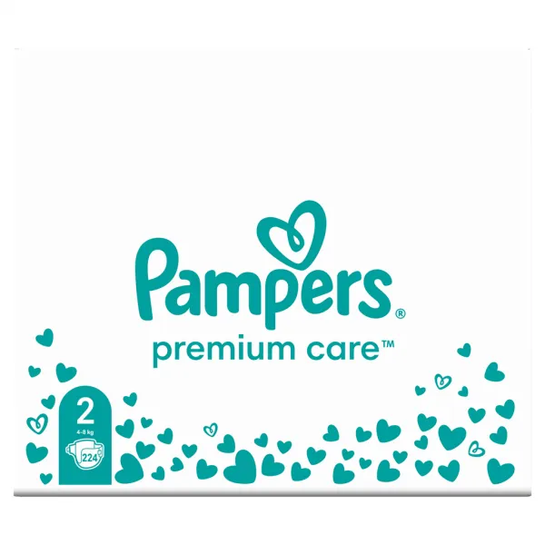 PAMPERS Plienky jednorázové Premium Care veľ. 2 (224 ks) 4-8 kg - mesačné balenie