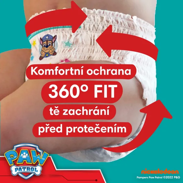 Pampers Active Baby Pants Paw Patrol plienky veľkosť 5 12-17 kg 66 ks