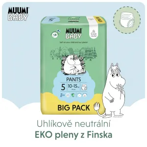 MUUMI Baby Pants 5 Maxi+ 10-15 kg (54 ks), nohavičkové eko plienky
