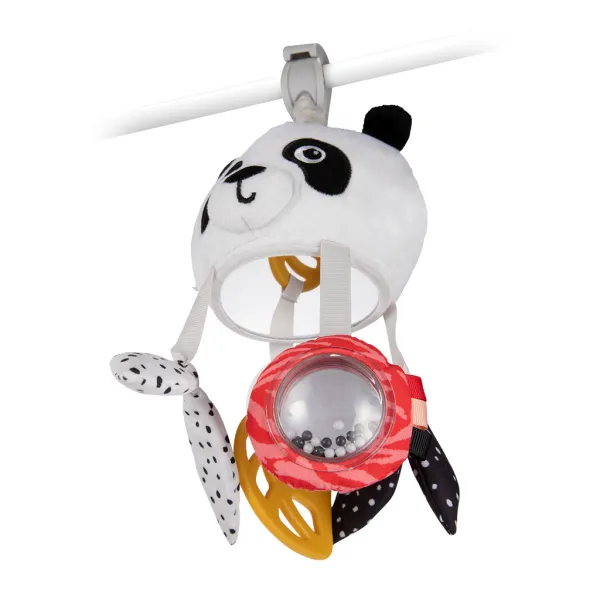 CANPOL BABIES Hračka senzorická závesná cestovná Panda s klipom BabiesBoo