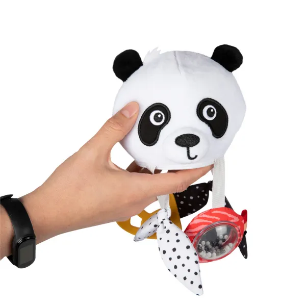 CANPOL BABIES Hračka senzorická závesná cestovná Panda s klipom BabiesBoo