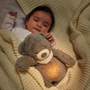 NATTOU Uspávačik plyšový hudobný so svetielkom a senzorom plaču 4v1 Sleepy Bear Grey 0m+