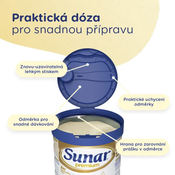 Sunar Premium 1 700 g,SUNAR Premium 1 Mlieko počiatočné 700 g