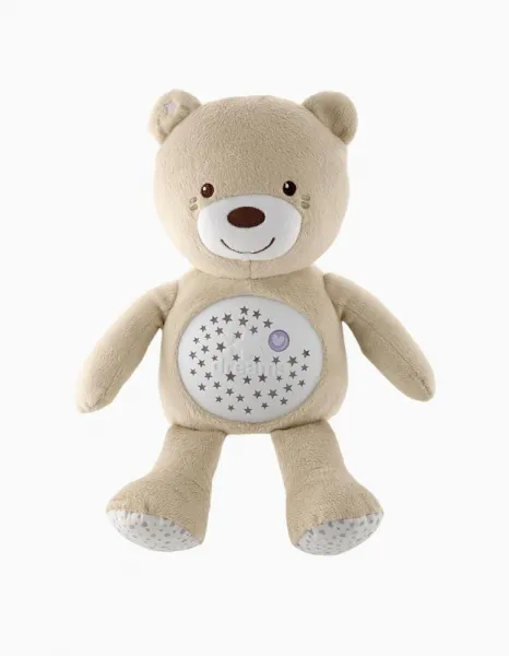 Chicco Medvedík s projektorom a melódiou,CHICCO Medvedík uspávačik s projektorom a hudbou Baby Bear First Dreams - neutral béžová 0m+