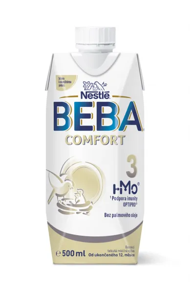 BEBA COMFORT 3 HM-O, Tekutá batoľacia mliečna výživa 12+, tetra pack, 500 ml