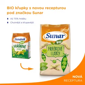 SUNAR Bio hráškové struky 45 g,SUNAR BIO Chrumky Hráškové struky 45 g