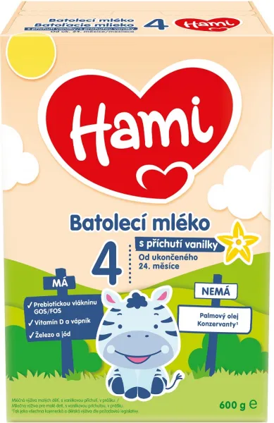 Hami 4 Batoľacie mlieko s príchuťou vanilky