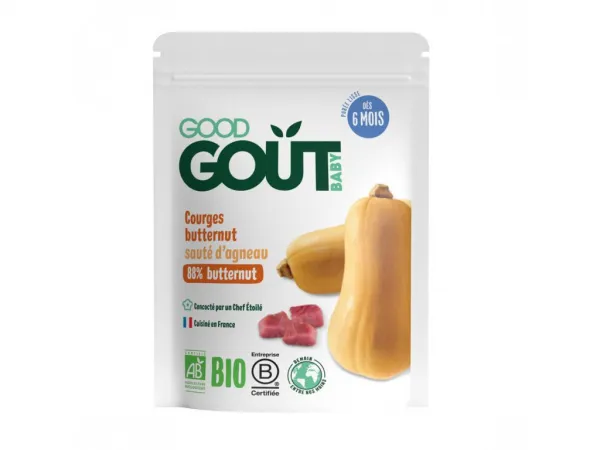 Good Gout Bio Maslová tekvica s jahňacím mäsom 3 x 190 g,GOOD GOUT BIO Maslová tekvica s jahňacím mäsom 190 g