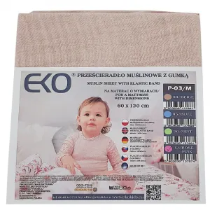 EKO Plachta mušelínová Powder pink 60x120 cm