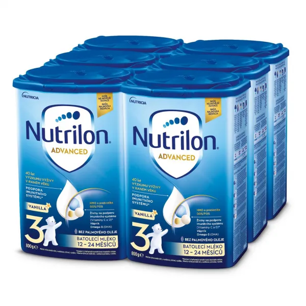 NUTRILON Mlieko batoľacie 3 Advanced Vanilla 6x 800 g, 12+