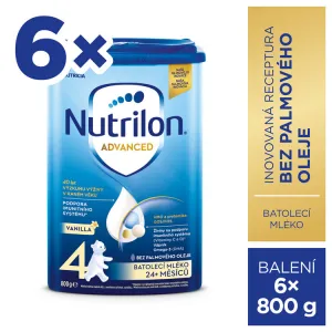 Nutrilon 4 Advanced Vanilla 800 g,NUTRILON Mlieko batoľacie 4 Advanced Vanilla 6x 800 g, 24+