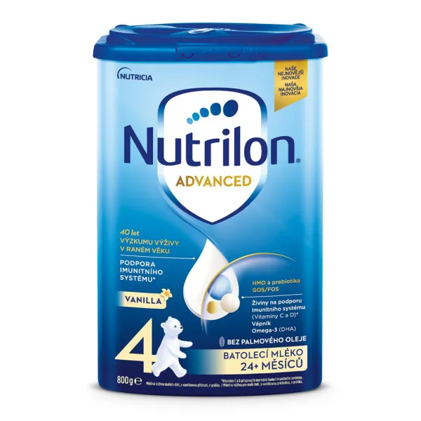 Nutrilon 4 Advanced Vanilla 800 g,NUTRILON Mlieko batoľacie 4 Advanced Vanilla 6x 800 g, 24+