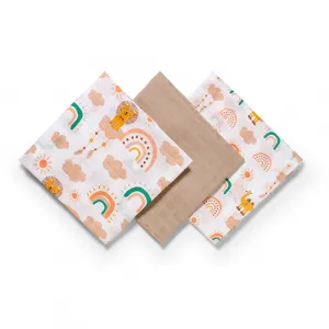 BABYONO Plienky mušelínové Super soft 3 ks - béžová