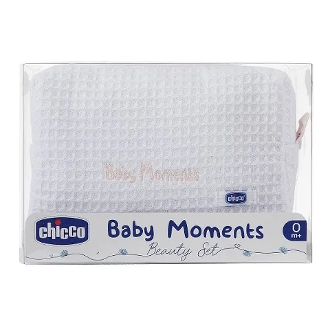 Chicco Baby Moments tuhé mydlo na ruky 100 g + detský šampón na vlasy 200 ml + šampón na celé telo pre deti 200 ml + kozmetická taška darčeková sada,C