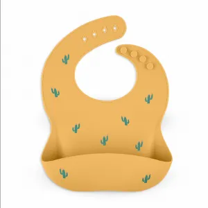 PETITE&MARS Podbradník silikónový Take&Match Ochre Cacti 6m+