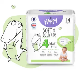 BELLA Baby Happy Soft&Delicate Size 4 Maxi jednorazové plienky 8-14 kg 14 ks