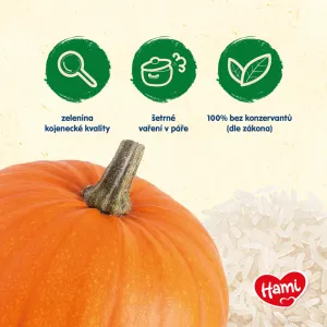 Hami Tekvica s ryžou prvá lyžička 125 g,HAMI Tekvica s ryžou (125 g) - zeleninový príkrm